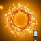 2Pcs Fairy Lights Plug in, 10Ft 200LED Copper Wire Firecracker Firefly Lights