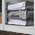 Household Essentials Under Bed Sweater Storage Bags, Zippered with Clear Vision Panel, Set of 3, Silver/Gray