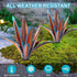 Wind Resistant Metal Agave Garden Art, Outdoor Sculpture Statue, Courtyard Lawn Ornament Gift (1, 12 Leaves, Blue)