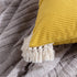Phantoscope Pack of 2 Corduroy Soft Pillow Covers - Decorative Striped Velvet Throw Pillows with Cotton Tassels