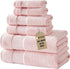 Marvione Bath Towels Set 6 Piece, 100% Turkish Cotton Highly Absorbent and