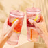 JunVpic Straws,24oz Glass Cups with Lids and Glass Tumbler with Handle Iced Coffee Cup