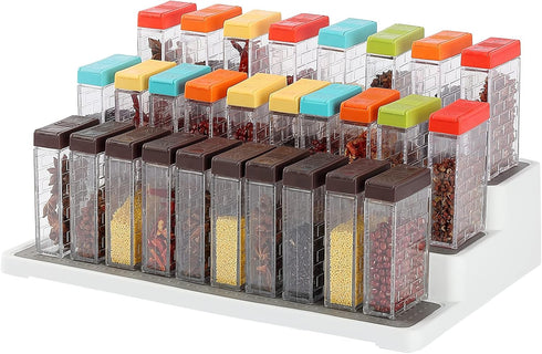 URALFA Mini Salt and Pepper Shakers - Plastic Spice Shaker Seasoning Containers with Lid, Travel Size, Brown