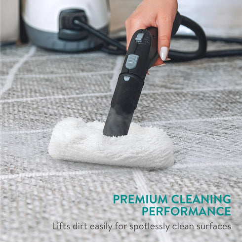 Navaris Microfibre Pads - Set of 10 Washable Replacement Cloths for Handheld Steam Cleaner 49454 - Floor, Wall Cleaning