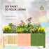 28'' 12'' 10" Outsunny Foldable Raised Garden Bed, Wooden Planter Box, Herb Garden Planter with Drainage Holes