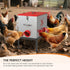 LUIHER 25LB 6 chicken food dispenser no waste chincken feeder Ports Large Capacity Galvanized Metal Poultry Feeder