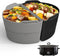 Silicone Slow Cooker Liners for Crock Pot 6-8 QT, Reusable Divider Insert for Cooking Two Meals, Dishwasher Safe