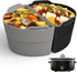 Silicone Slow Cooker Liners for Crock Pot 6-8 QT, Reusable Divider Insert for Cooking Two Meals, Dishwasher Safe