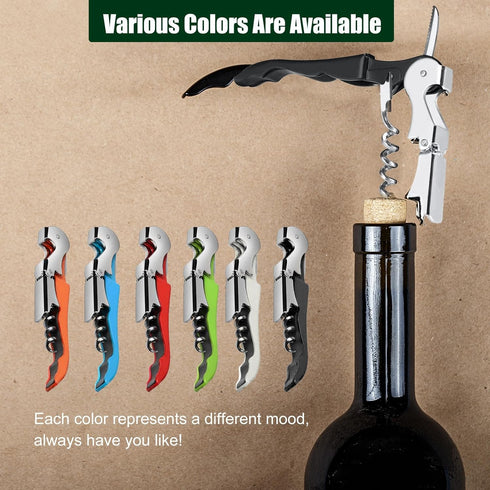 6 Party,Bars,Restaurants(6 Pieces wine key wine opener Stainless wine bottle opener Fold Serrated Foil Cutter wine key
