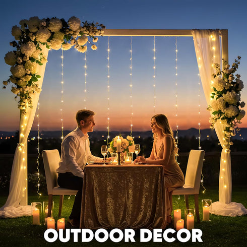 Lights,200 6.5x6.5ft suddus Tangle-Free Curtain LED Hanging Lights with Hooks, Curtain Lights for Bedroom,Christmas