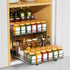 RCHYFEED Spice Rack Organizer, 2 Tier Slide Out Metal Spice Racks for Cabinet & Pantry, Heavy Duty Adjustable