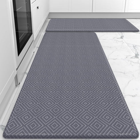 Mattitude Kitchen Mat Set - 2PCS Cushioned Anti-Fatigue Rug, Waterproof Standing Desk Mat for Kitchen, Sink, Office,