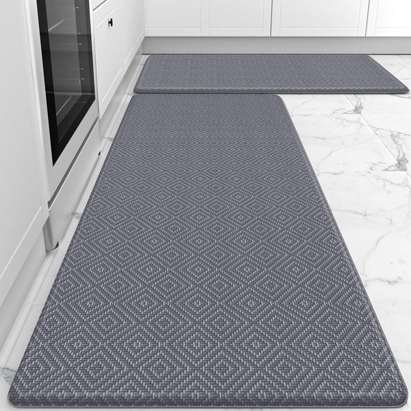 Mattitude Kitchen Mat Set - 2PCS Cushioned Anti-Fatigue Rug, Waterproof Standing Desk Mat for Kitchen, Sink, Office,