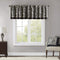 Madison Park Aubrey Jacquard Rod Pocket Valance, Classic Silk Paisley, 50X18", Black