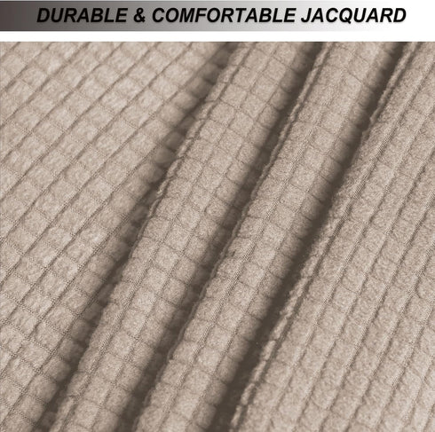 NeColorLife Stretch Ottoman Cover Square Soft Knitted Jacquard Washable Thick Storage Foot Stool Cover for Square