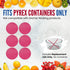Replacement Lid for Pyrex 7.5" (7 Cup) Storage Plastic Cover Bowl 7402-PC Fuchsia (6-Pack)