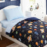 Set 4 Set Toddler Bedding - Pieces Toddler Comforter for Kids Boys, Glow in The Dark Space Bed in A Bag with Sheets