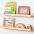 Picture Ledge Shelf for Wall, 24 inch Solid Pine Wood Nursery Book