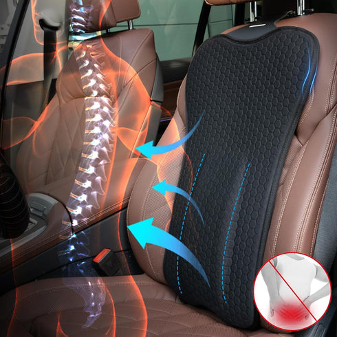 XUKEY Lumbar Pillow Gel Support Pillow Back Support Cushion,Gel Lumbar Support Pillow Relief Back Sciatica Pain for Car