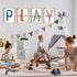 Set 4 12x16' of Framed Kids Playroom Wall Art Prints, Toddler Nursery Children Artwork for Kids Bedroom Decoration