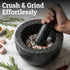 2 Set,100% 6.3 Inch Priority Chef Heavy Duty Large Cup Mortar and Pestle Granite, Non Slip Base, Make Fresh Guacamole