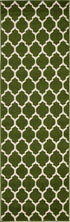 Unique Loom Trellis Collection Area Rug - Philadelphia (2' x 6' 1" Runner, Dark Green/Beige)