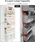 6 12 50lbs ULG Over The Door Organizer with Large Pockets Side Pockets, Weight Capacity Door Hanging Organizer