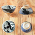 Minoru Touki White Wave Whale Blue Ceramic Rice Bowl, Small Set of 2 f4.4×H2.4in 11.29oz