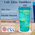US Acrylic Café Plastic Reusable Tumblers, Set of 12, 32-ounce Iced-Tea Cups, BPA-free