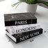 Spacelog Set 3 Set Decorative Books for Home Decor - of Faux Coffee Table Books for Modern Home Decoration, Fake