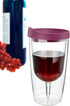 Southern Homewares 10oz Merlot Red Lid Wine Tumbler, 2-Pack, Insulated Double Wall Acrylic