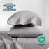 Bare Home King Size Microfiber Pillow Cases, Set of 2, Light Grey, Cooling, Easy Care