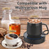 Set 131F/55C), 12oz Set) Coffee Warmer with Mug - Electric Beverage Cup Warmer for Desk Office Home Use, Candle Warmer