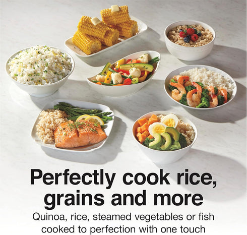 6 (3 (37510) Proctor Silex Rice Cooker & Food Steamer, Cups Cooked Cups Uncooked), Includes Steam and Rinsing Basket