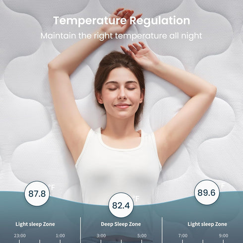 25 Inches SLEEP ZONE Queen Mattress Pad Quilted Mattress Topper Air Mattress Cover, Breathable and Noiseless Air