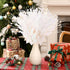 Suncalla 36 Pack 17'' Poinsettia Christmas Tree Picks Ornament Artificial Glitter Berry Stem Picks and Spray with Fake