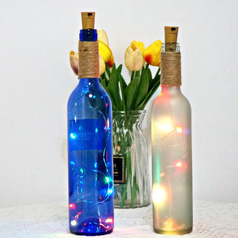 15Pack 10 40 Inches SmilingTown Wine Bottle Lights with Cork LED Battery Operated Silver Wire Liquor Fairy Mini String