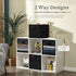 DECOMOMO Storage Baskets for Shelves - 13x15x13 Storage Cube Bins with Clear Window (Kallax / 4pcs, Black)