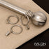 Ivilon Drapery Curtain Clip Rings, Set of 14, Clips Ring for Curtain Panels 1.7", Brushed Nickel