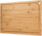 Hiware Bamboo Cutting Board for Kitchen, Heavy Duty Wood Cutting Board with Juice Groove, 100% Organic Bamboo, 15" x 10"