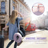 Travel Pillow Memory Foam for Airplanes - Neck Pillow for Traveling with Attachable Snap Strap (Gray Purple)