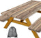 Xguatan Picnic Table Cover with Bench Covers Camping Essentials Farmhouse Waterproof Windproof Wood