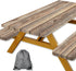 Xguatan Picnic Table Cover with Bench Covers Camping Essentials Farmhouse Waterproof Windproof Wood