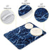 Super Absorbent Dish Drying Mat, Microfiber Fast-Drying Dish Mat, 16" x 18", Kitchen Dish Drying Pad, Navy Blue Marble