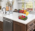 Simple Houseware 2-Tier Countertop Oblate Fruit Basket Holder, Bronze
