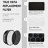 Nispira LV-H132 True HEPA Air Filter - Carbon Pre Filter Replacement - 2 Pack