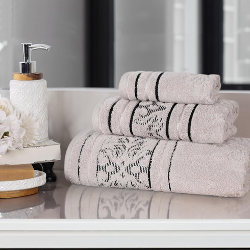 3 Set, 1 1 1 Superior Cotton Piece Towel Includes Bath, Hand, Washcloth/Face Towel, Quick Dry, Home Essentials, Shower