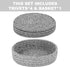 Trivets for Hot Dishes, Trivets for Hot Pots and Pans, Cotton Coasters 4 Pcs and Storage Basket 1 Pack, Pot Holders for Kitchen, Hot Pads for Table, Hot Mats Protect Countertops (Grey 4 Pcs) by Dakartoon