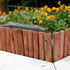 Worth Garden 3.5 Ft Wooden Short Fence, Outdoor Landscape Edging Decorative Border, Brown (H:7.9'', 42'' L)