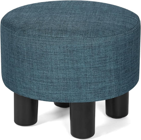 Joveco Small Foot Rest Stool Ottoman, Line Round Short Low Foostool for